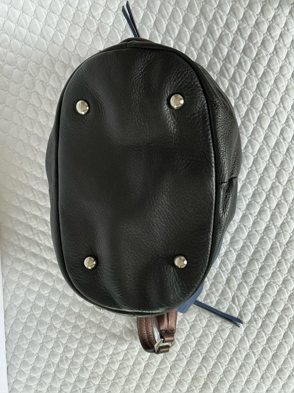 b. makowsky Blue, Black, Brown Pebble Leather Hobo Shoulder Bag